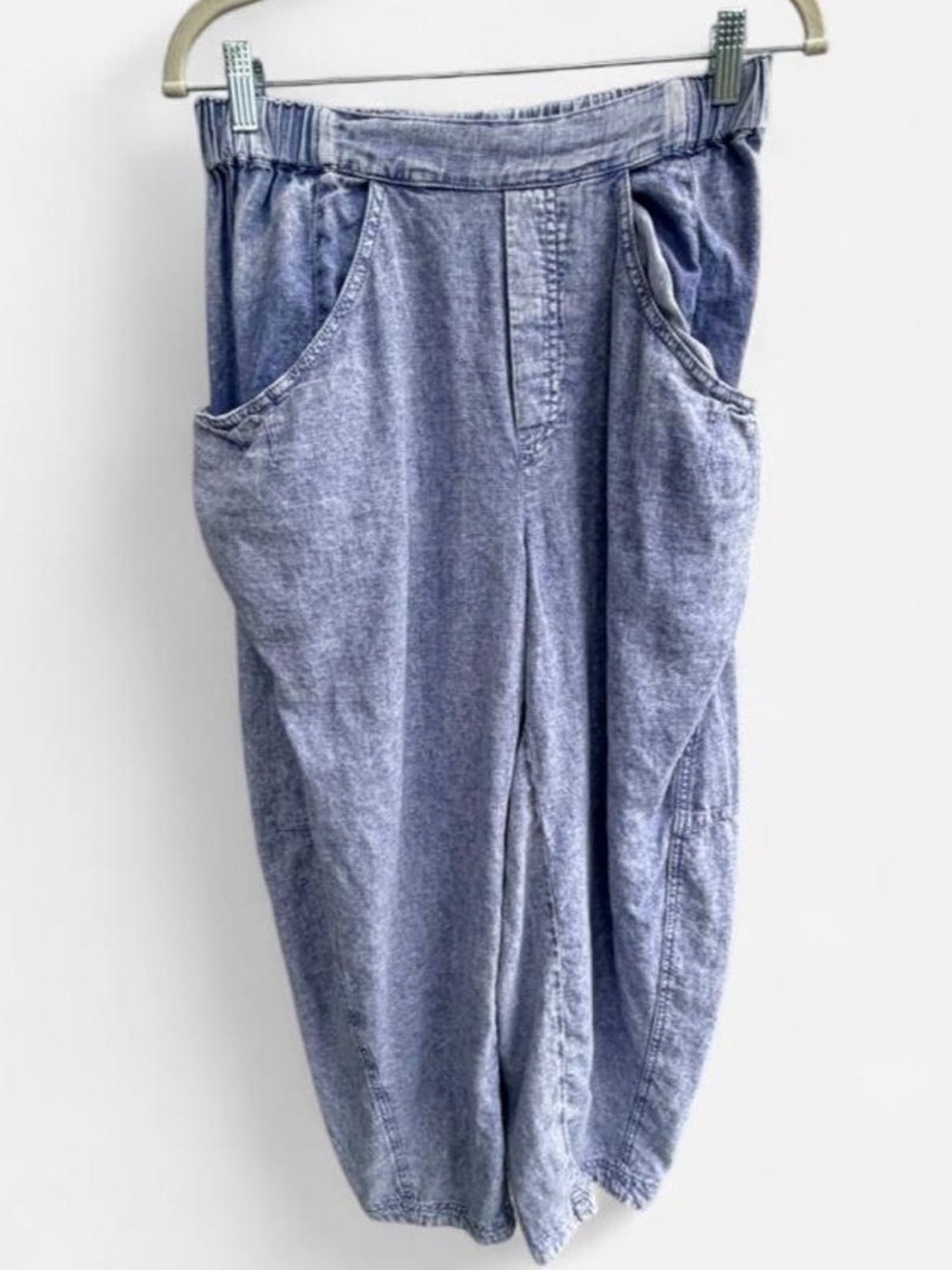 Free People High Road Pull-On Linen Blend Barrel Pants